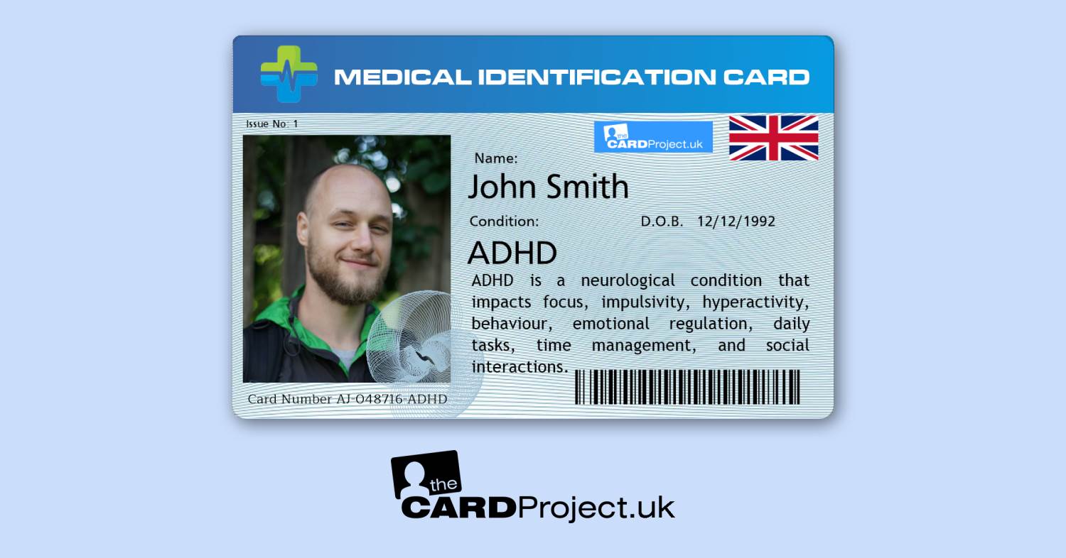 Premium ADHD Medical ID Card (FRONT)